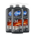 Dial Men 3 in 1 Body, Hair and Face Wash, Refresh, 23 Fl Oz, Pack of 3, Cleanses Deep + Gentle on Skin with Clean Rinse Technology