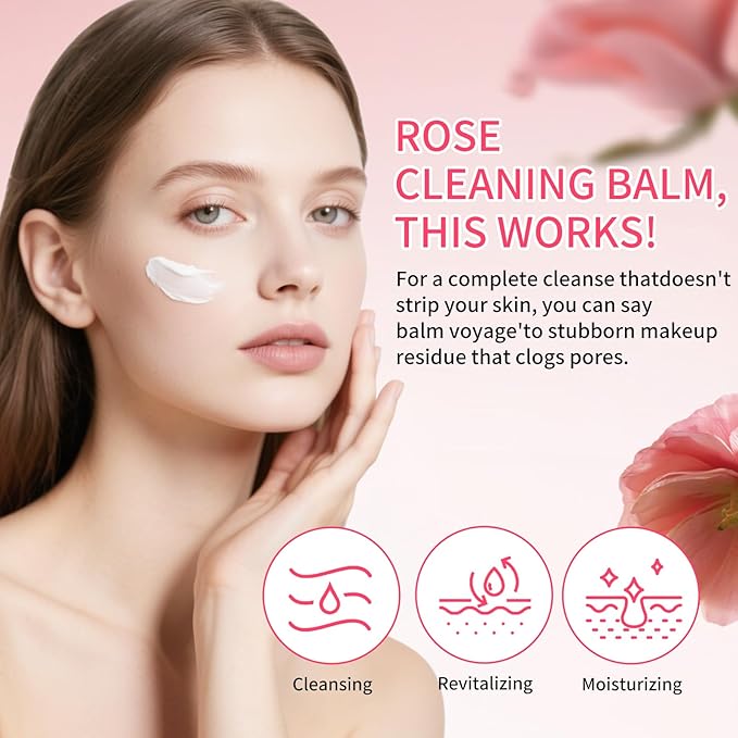 GUOYAOLIFU Makeup Melting Cleansing Balm for Face,Deep Cleansing Facial Balm for Women,Hydrating Makeup Remover Cream,Oil Control,Deep Cleanser,All Skin Types (3.3oz)