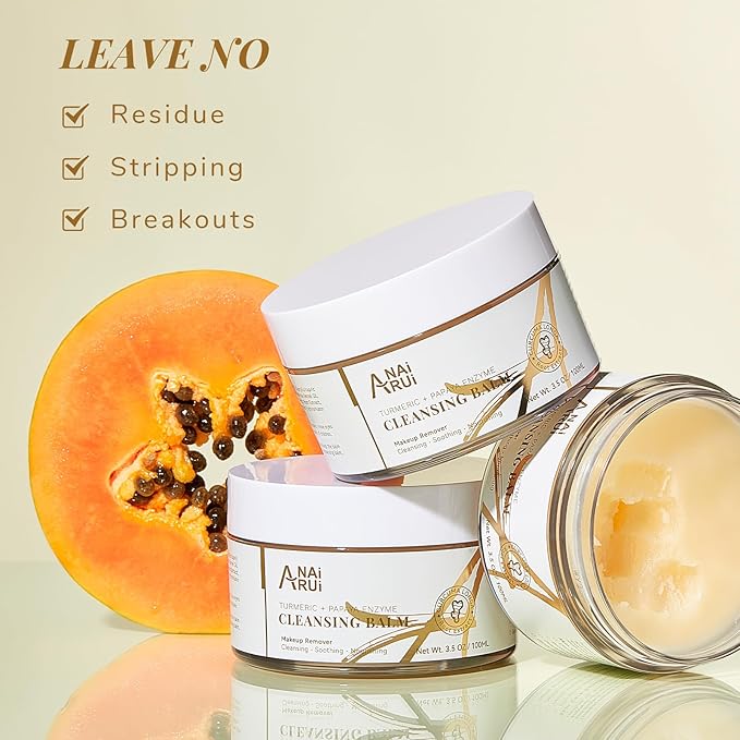 ANAI RUI Turmeric Makeup Remover Cleansing Balm, 3.5OZ