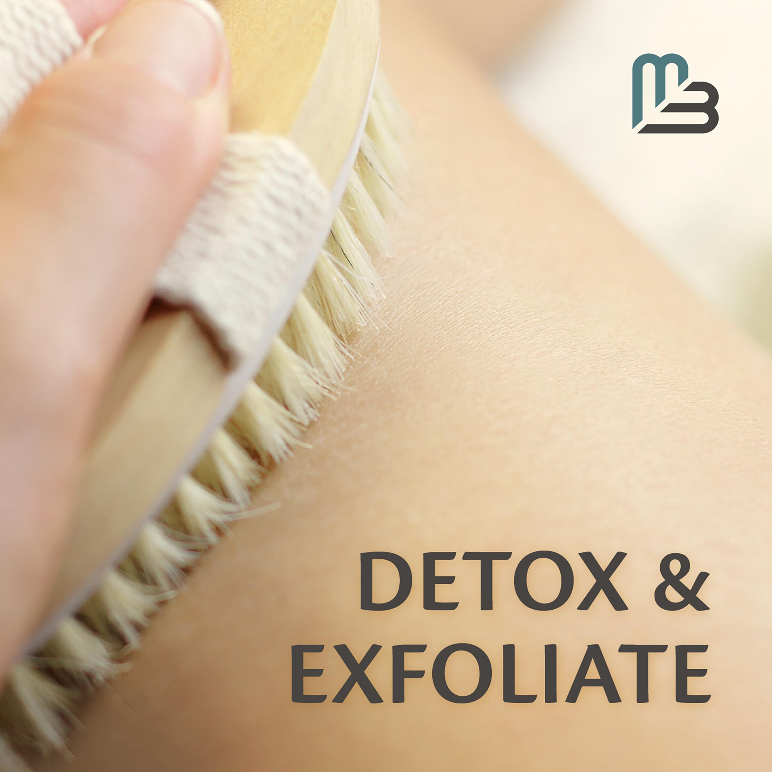 Firm Dry Brush for Body, Firming & Exfoliating Body Brush by M3