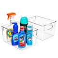 Sorbus 2 Pack Large Clear Plastic Storage Bins, Clear Organizer Bins with Handle for Kitchen, Pantry, Cabinet, Refrigerator, Craft, Toys, Clothes, Closet, Under Sink, Bathroom Organizers and Storage
