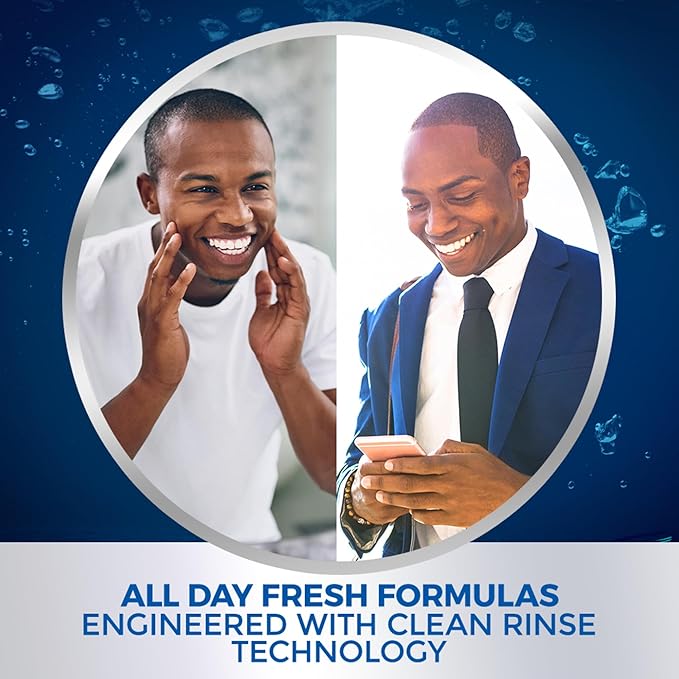 Dial Men 3 in 1 Body, Hair and Face Wash, Refresh, 23 Fl Oz, Pack of 3, Cleanses Deep + Gentle on Skin with Clean Rinse Technology