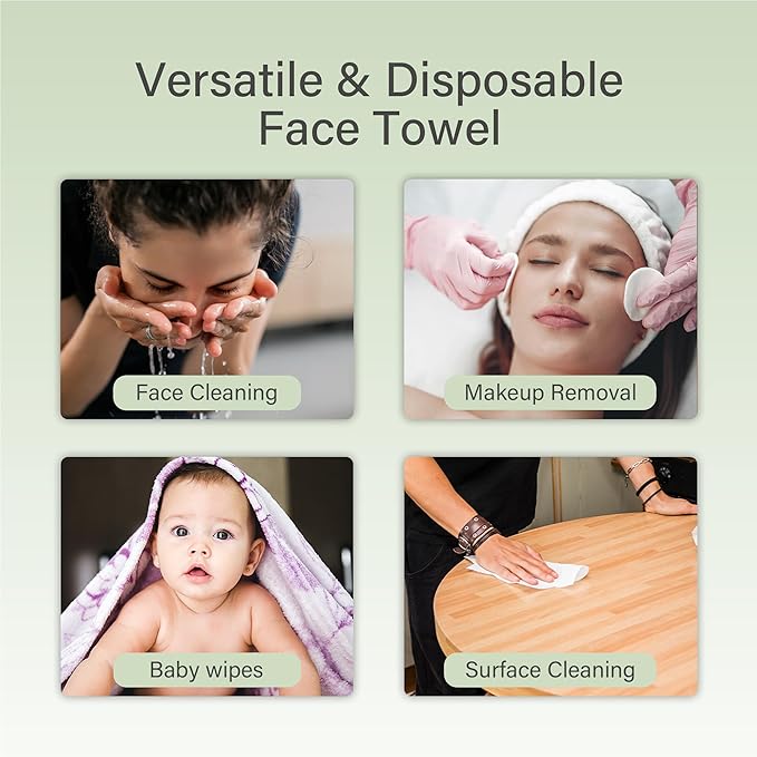 Unifree Facial Towels, Dry Wipes Makeup Remover, On-the-go, 360 count