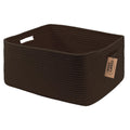 COMFY-HOMI Cotton Rope Woven Basket with Handles for Shelves,Toys,Book, Cloth Storage Baskets Bin for Organizing- 1 PCSToy Decorative Organizer for Living Room, Bathroom 17" x 13" x 7.5"