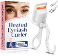 HOTRYEE 2PCS Heated Eyelash Curler (White)