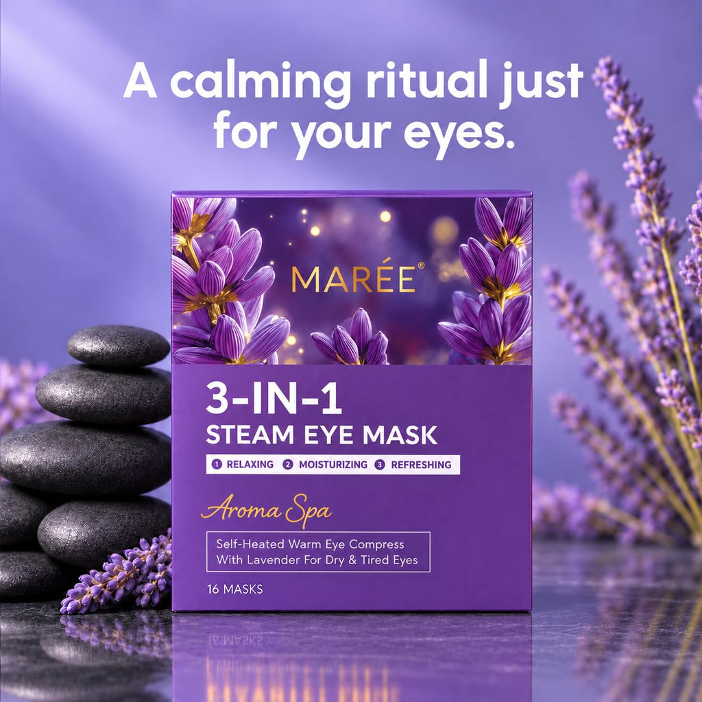 MAREE Heated Eye Masks for Dry Eyes – Disposable Lavander Steam Eye Mask