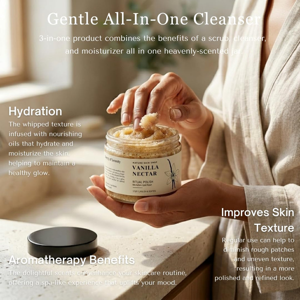 Nature Skin Shop Enchantment Whipped Ritual Polish – Luxurious Whipped Exfoliating Body Scrub, 8oz