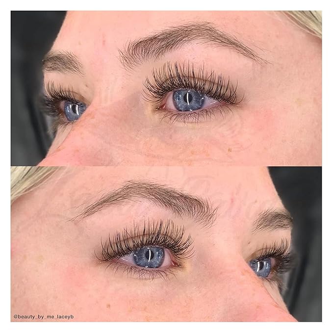 LASHVIEW Ellipse Flat Eyelash Extension,Flat Eyelash Extension supplies,Individual Lashes,0.15mm C Curl Mixed Length,Lash Extension,Semi-Permanent,Extremely Light & Soft,Professional Salon Use.