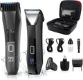 Beatslm Manscape Body & Beard Trimmer for Men, IPX7 Waterproof Groomer Kit