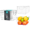 Sorbus Fridge Organizers and Storage, Clear Plastic Bins (Large, 4 Pack)