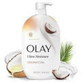Olay Body Wash for Women, Ultra Moisture, 24/7 Moisture Barrier Repair, Hydrating Formula for Visibly Healthy Soft Skin, Vitamin B3 & Hyaluronic Blend, For All Skin Types, Coconut Oil Scent, 35 fl oz