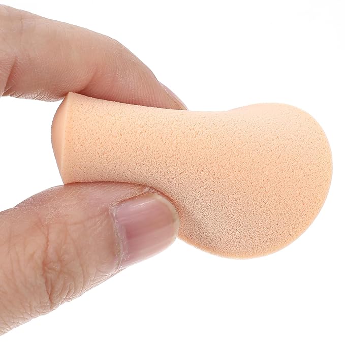 12 PCS Nude Round Makeup Sponge Flat Make Up Sponges Smooth Cosmetic Sponge Facial Powder Puff Eye Foundation Beauty Makeup Pads for Women Lady All Skin Types Wet and Dry Dual Use
