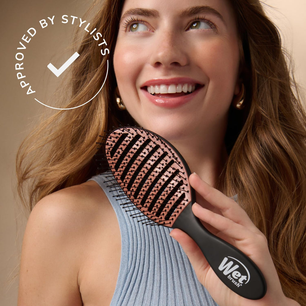 Wet Brush Ceramic Speed Dry Detangler, Black, Vented Blow-Dry Hair Brush