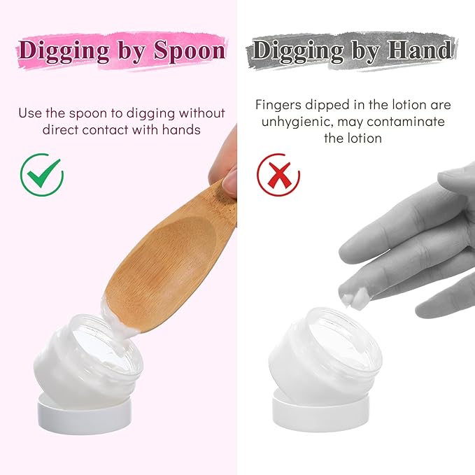 Hpmjz 8 pcs Bamboo Deodorant Cream Applicators Multi-functional Facial Applicator Portable Makeup Beauty Tools Set Bamboo Face Mask Spatula Beauty Spa Mini Spoon for Deodorant Cream Mud Cosmetic Clay