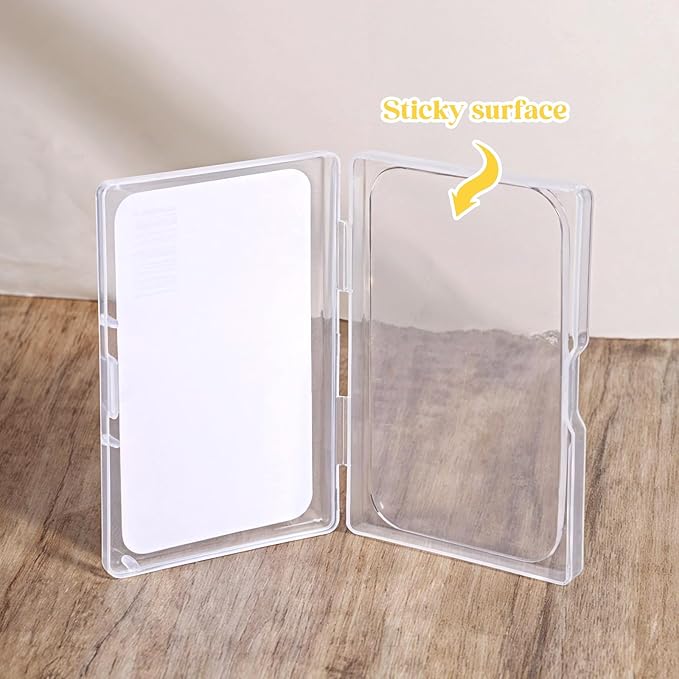 Eyelash Case, Eyelash Holder Case, Clear Compact Eyelashes Container, Portable Silicone False Lash Cases, Simple Lightweight Lash Storage Tool with Cover for Women Daily Travel Carry