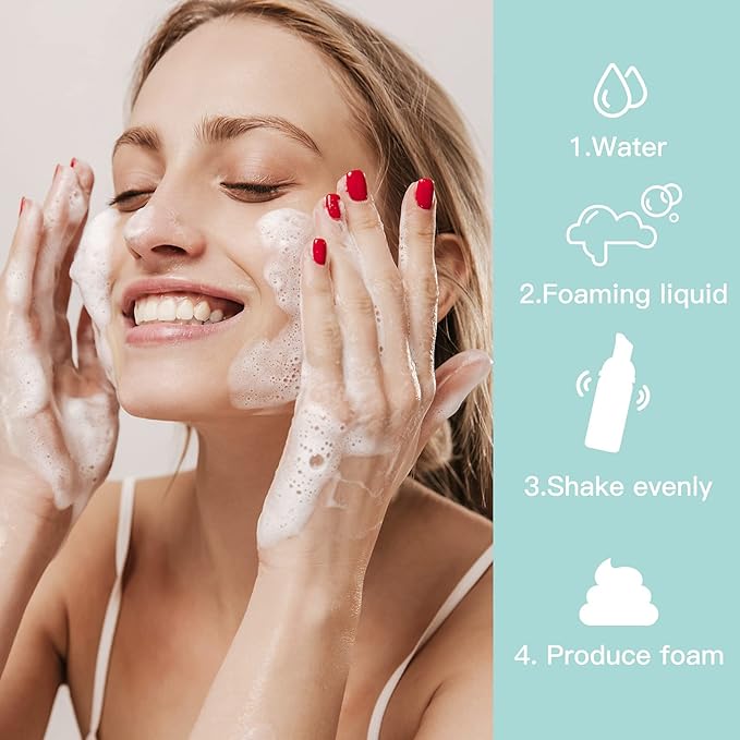 Owlyee Travel Foam Pump Bottle - 2oz Small Size Foaming Hand Soap Dispenser - Mini Portable Mousse Lash Shampoo Kit Container for Hair - Empty Leak Proof Plastic Green Foamer for Liquid Toiletry 3Pack