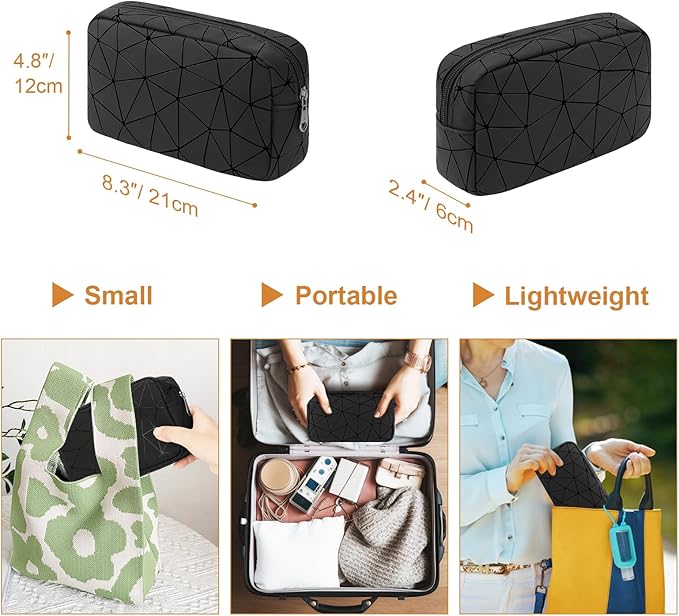 Period Bag for Girls Womens, Leather Sanitary Napkin Storage Bag, Portable Menstrual Pad Bag Period Pads Pouch, Small Make Up Bags(Black)
