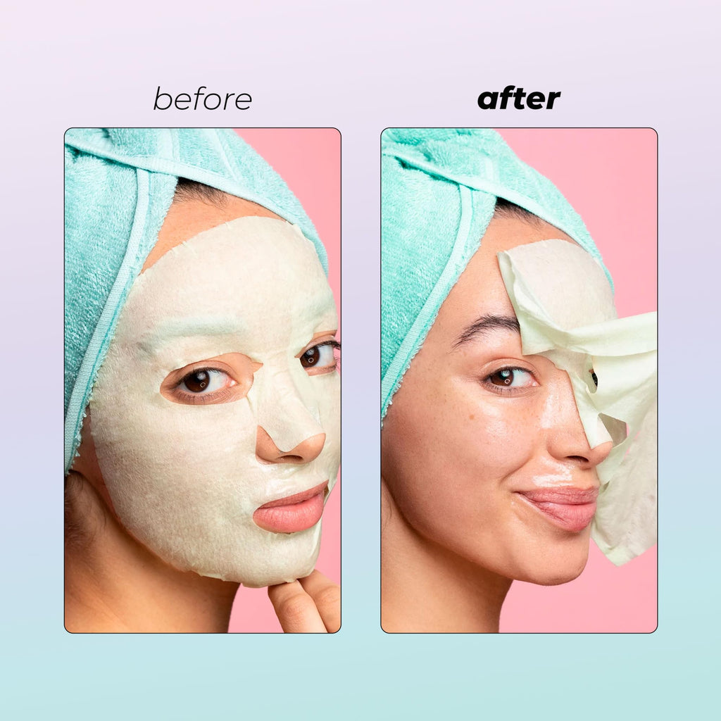 Vitamasques Korean Face Mask Set, 7-Pack Juicy Collection Triple-Layer Sheet Masks for Hydrating, Brightening & Pore Care | Vegan K-Beauty Face Masks Skincare for Radiant Glow