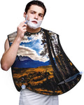 Rabbit Background Print Beard Bib Shaving Apron, Beard Hair Trimming Cape Gift For Dad
