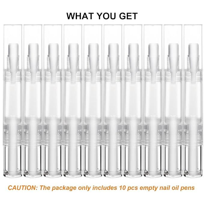 UPZIGS Empty Cuticle Oil Pen, 5ml-10 Pack