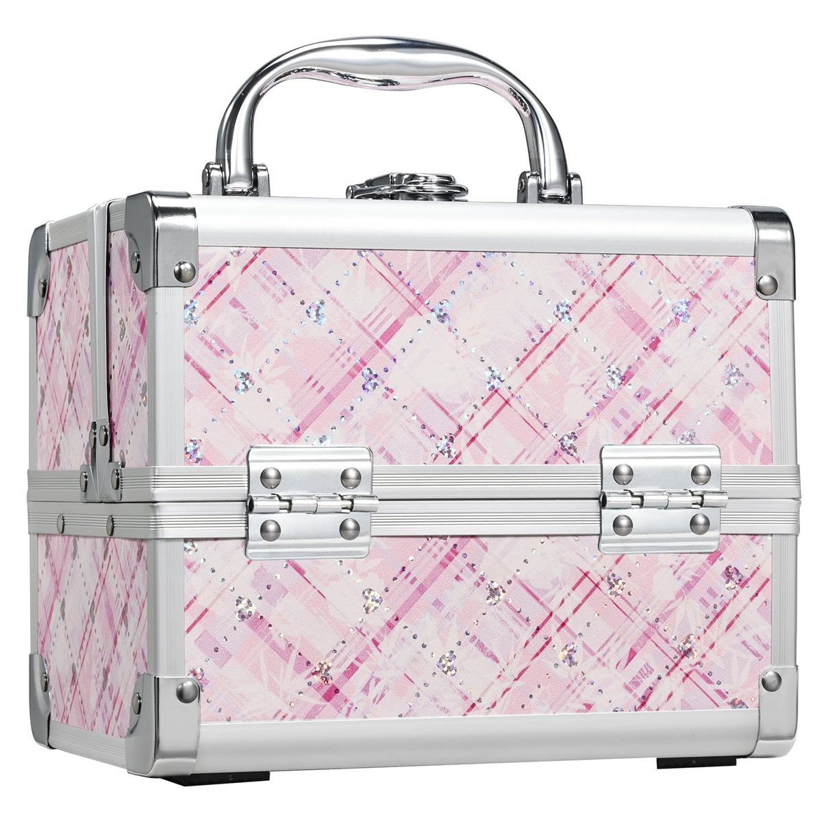 Makeup Case with Mirror Girls Kids Hair Acessory Organizer Jewelry Storage