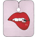 visesunny Barber Cape Sexy Lip Dot Polyester Hair Cutting Salon Cape Apron Anti-Static Haircut Water-Resistant Shaving Cloth Beard Shaving Bib Hairdressing Cape