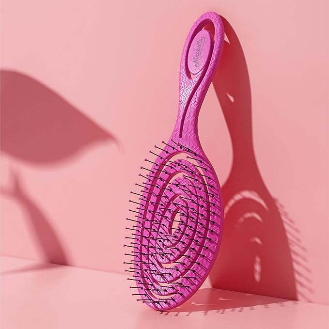 Ninabella Spiral Hairbrush - Detangle Hair Brush - For Brushing Wet or Blow Dry Hair - Detangler Vent Brush