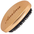 Aosina Soft 360 Wave Brush for Men, 100% Pure Boar Bristle Hair Brush for Men, Beech Wood Curved Palm Brush for Fresh Cuts, Beginners, Short Hair Waves & Beard Grooming