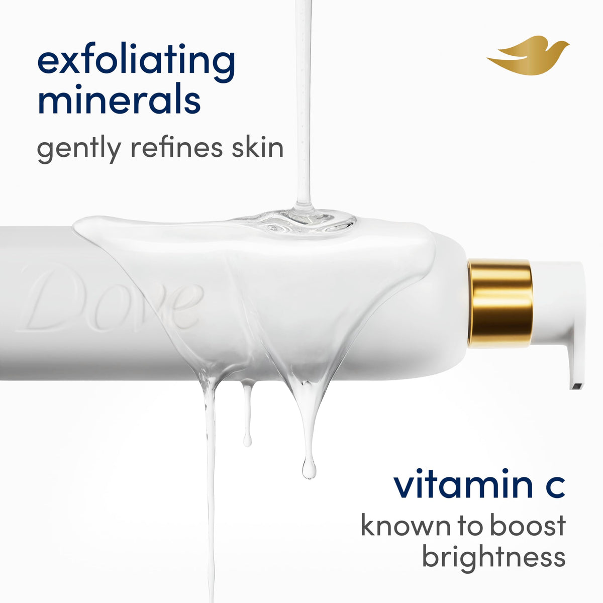 Dove Serum+ Radiance Body Wash, 3% Serum with Vitamin C, 18.5 oz