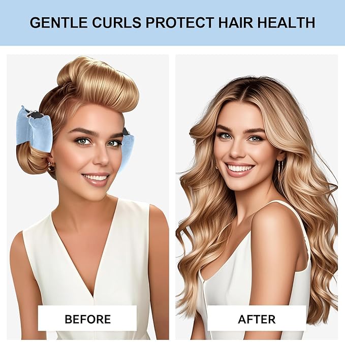 Togayu Heatless Curls Overnight Hair Care Set - Jumbo Velvet Hair Curlers