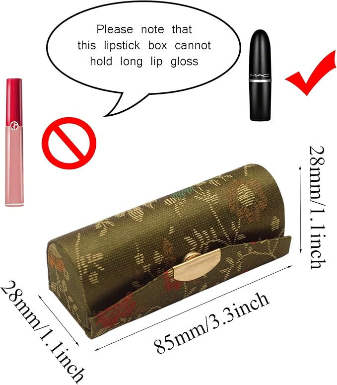 MIAO JIN Lipstick Case with Mirror Small Lipstick Holder for Purse