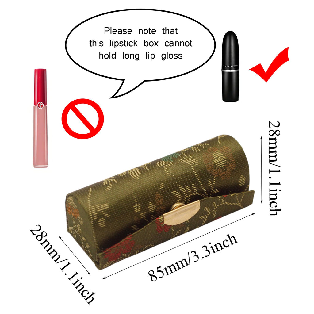 MIAO JIN Lipstick Case with Mirror Small Lipstick Holder for Purse