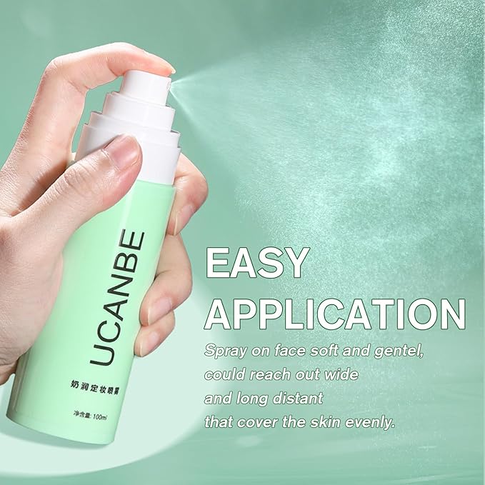 UCANBE Makeup Setting Spray, Dewy Finishing Spray for Makeup, Long Lasting Make Up Spray, Fast Drying Setting Mist for Fresh Dewy Makeup Look, 3.38 Fl Oz