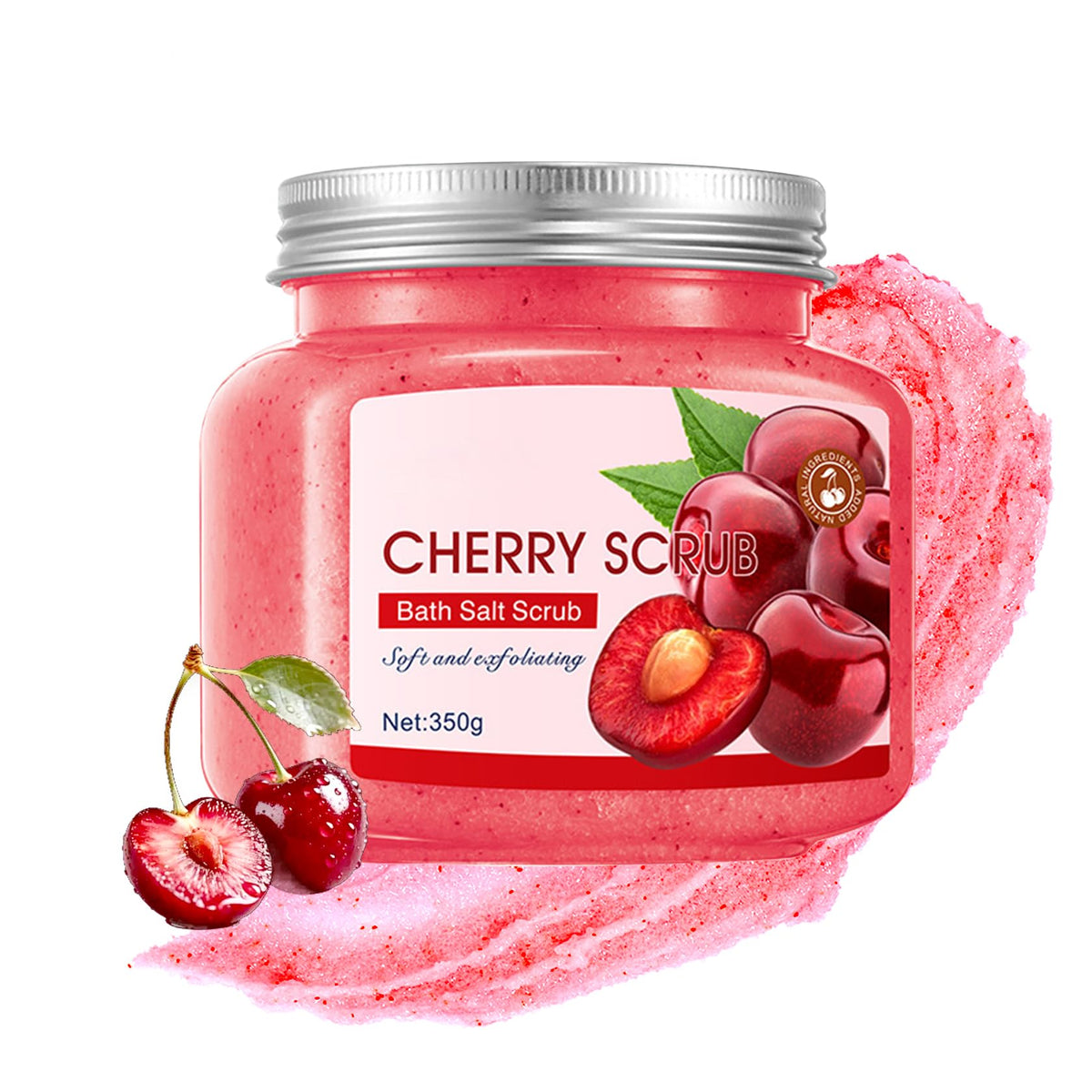 Rose Body Exfoliator, Deep Cleaning Exfoliating Body Scrub, Moisturizing Nourishing Salt Rose Body Scrub, 350 g