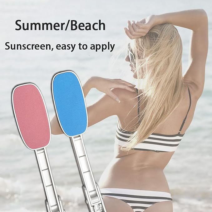 Back Cream Aid,Cream Applicator for The Back,Foldable Lotion Applicator with Long Handle,Cream Aid for Back Sun Cream, Self Tanning Back Applicator (Gray)