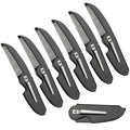 6 Pack Beard Comb for Men, Portable Folding Mustache Comb, Travel Pocket Size Hair & Facial Hair Grooming Kit, Premium Plastic Mens Combs for Beard Care, Gift Idea