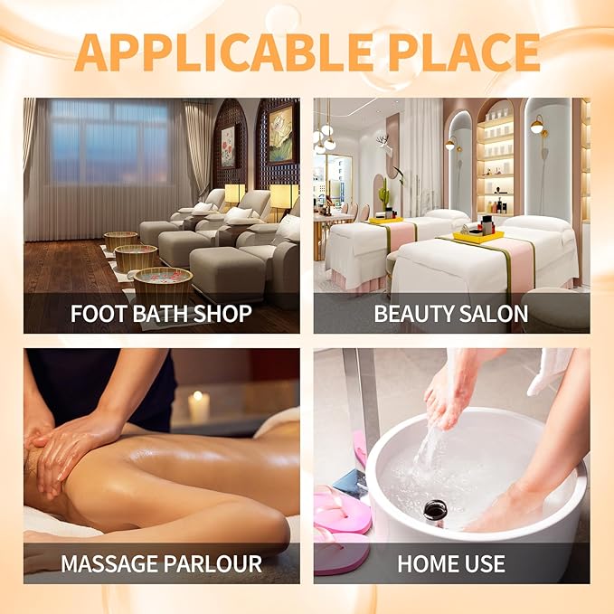 nbc BeautiLab Pedicure Kit Foot Soak Set: Bubble Salt, Sugar Scrub, Massage Mask, Massage Lotion in a Box, 4 Step Foot Spa Kit for Dry Feet, Calluses and Tired Feet(1 Set Tropical Fruit)