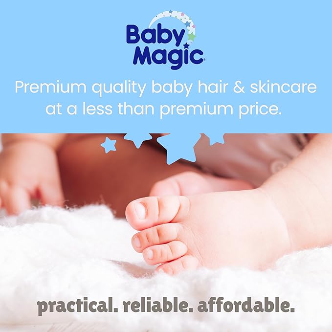 Baby Magic Creamy Whipped Butter, Soft Powder Scent, Helps Keep Skin Feeling Healthy and Baby Soft, Hypoallergenic, 8.4 fl oz.