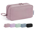 Narwey Cute Makeup Bag Small Toiletry Bag Travel Cosmetic Bag Organizer Make Up Bags with Organized Pockets for Women (Dusty Rose, Large)