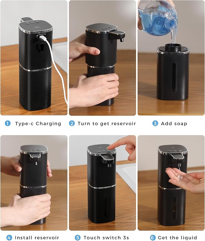 DODO MEKIA 2 Pack Automatic Soap Dispenser Touchless, Rechargeable