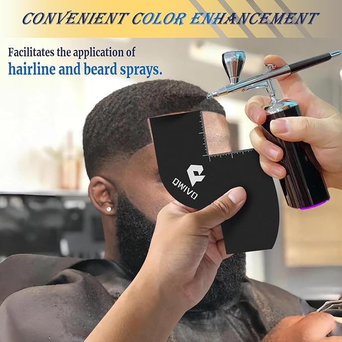 C Cup Barber Tool Sideburn Lineup Card Hairline Detail Stencil Shield