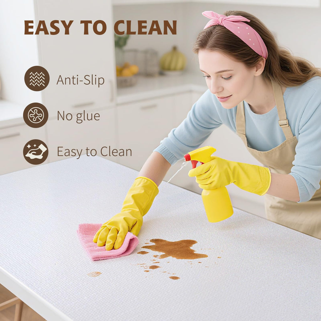 Shelf Liners for Kitchen Cabinets 23.6in x 20FT, Non Adhesive Drawer Liner