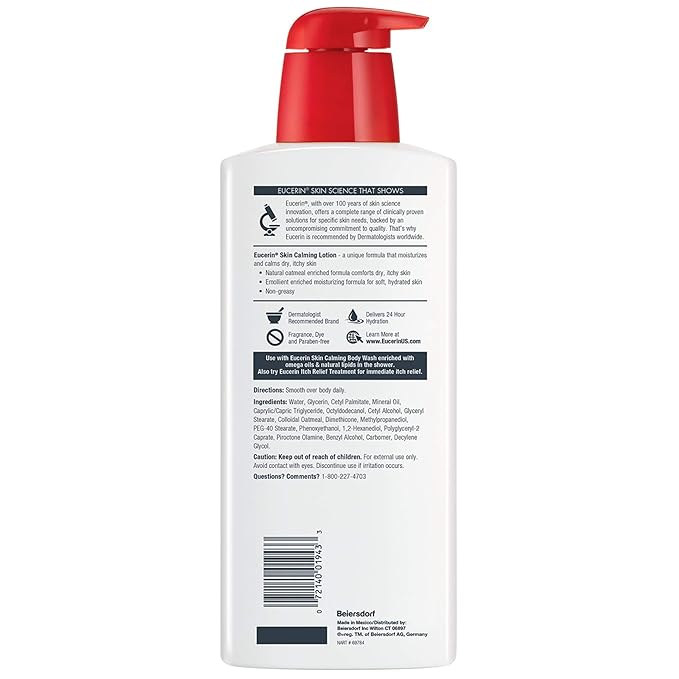 Eucerin Skin Calming Body Lotion with Natural Oatmeal, 16.9 FL OZ