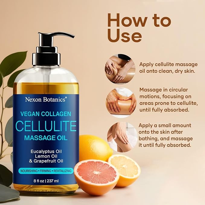 Anti-Cellulite Massage Oil for Massage Therapy & Gua Sha 8 fl oz