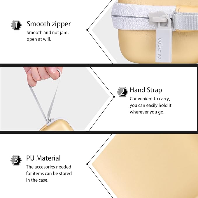 co2CREA Hard Carrying Case Compatible with NågraCoola CLIE 2 1 Silicone Face Scrubber Facial Cleansing Brush (Oat)