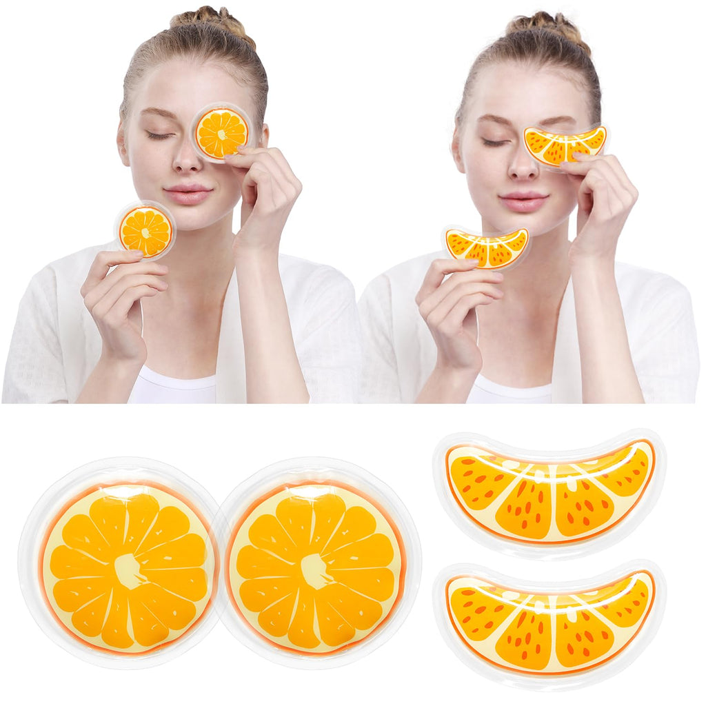 Conbella 4PCS Gel Eye Ice Pack Set Reusable, Cold and Hot Compress for Eyes