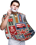 Three Dachshunds Print Beard Bib Shaving Apron, Beard Hair Trimming Cape Gift For Dad
