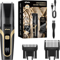 Beard Trimmer for men, Vacuum Mustache Trimmer Electric Shaver, Black