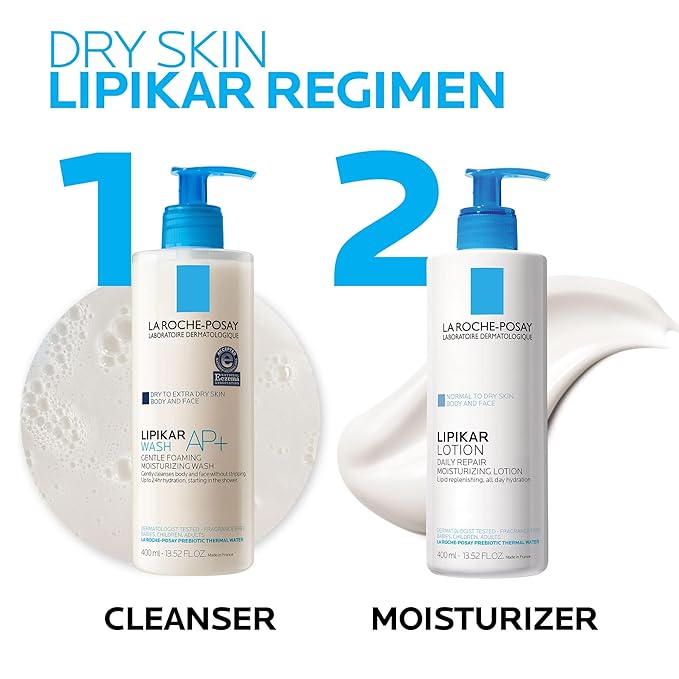 La Roche-Posay Lipikar Moisturizing Body Lotion for Dry Skin, 13.5oz