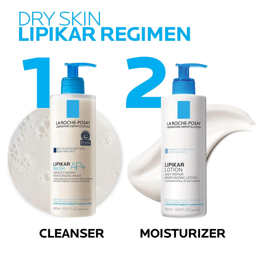 La Roche-Posay Lipikar Moisturizing Body Lotion for Dry Skin, 13.5oz